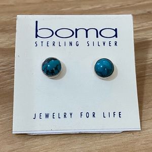 Sterling Silver Turquoise Stud Earrings